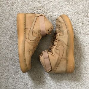 Grade School Air Force 1 - Wheat High Top